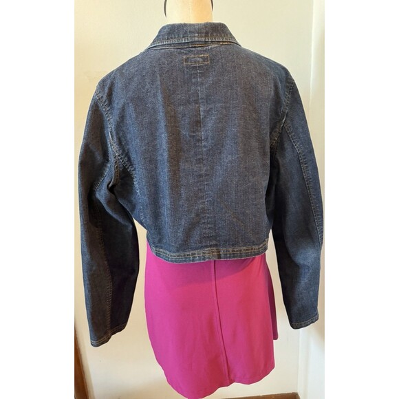 Isaac Mizrahi Design Women’s PlusXXL Crop Denim Jacket Vintage Y2K  Peppy School - Picture 2 of 9